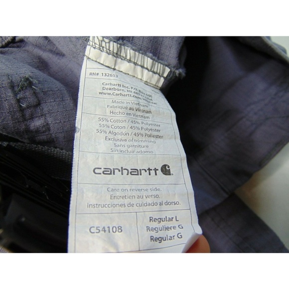 Carhartt Large Gray Scrub Pants Ripstop Cargo Gray - Picture 6 of 6
